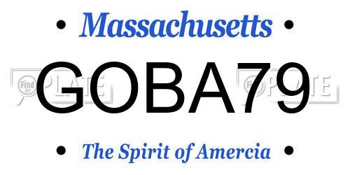 GOBA79 Massachusetts License Plate