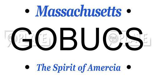 GOBUCS Massachusetts License Plate