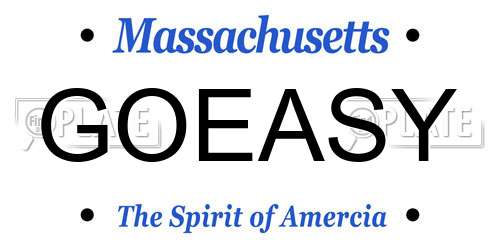 GOEASY Massachusetts License Plate