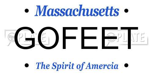 GOFEET Massachusetts License Plate