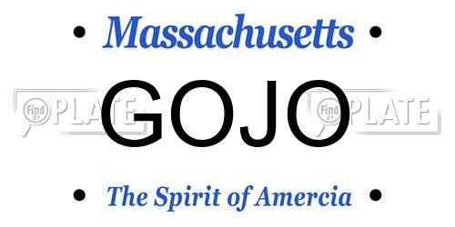 GOJO Massachusetts License Plate