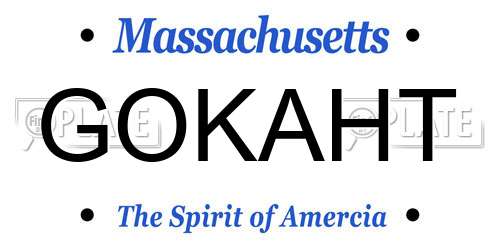 GOKAHT Massachusetts License Plate