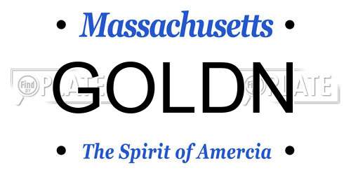GOLDN Massachusetts License Plate