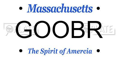 GOOBR Massachusetts License Plate