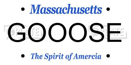 GOOOSE Massachusetts License Plate