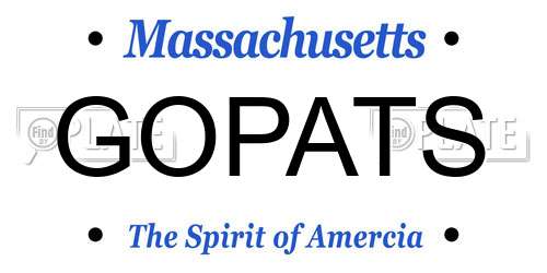GOPATS Massachusetts License Plate