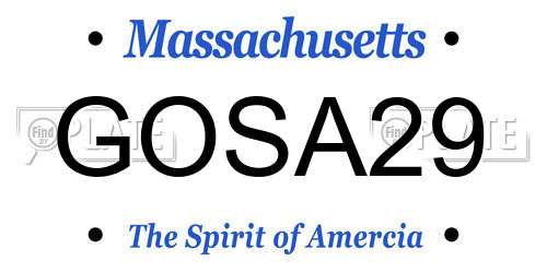 GOSA29 Massachusetts License Plate