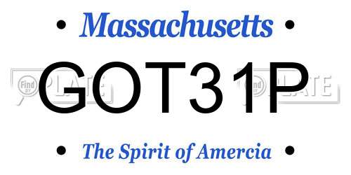 GOT31P Massachusetts License Plate
