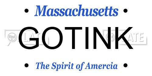 GOTINK Massachusetts License Plate
