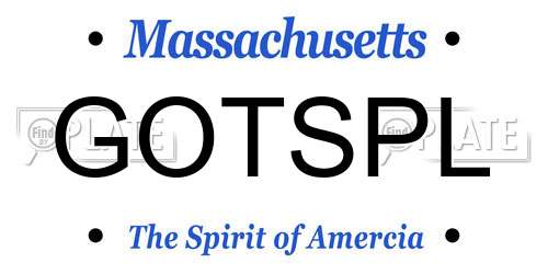 GOTSPL Massachusetts License Plate