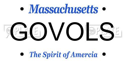GOVOLS Massachusetts License Plate