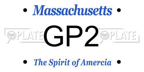 GP2 Massachusetts License Plate
