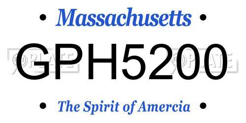 GPH5200 Massachusetts License Plate