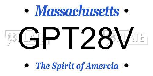 GPT28V Massachusetts License Plate