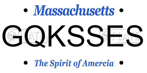 GQKSSES Massachusetts License Plate