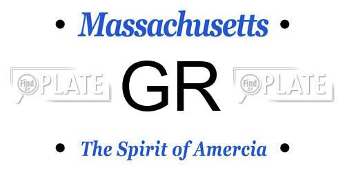 GR Massachusetts License Plate