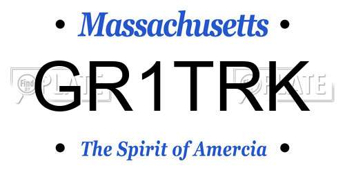 GR1TRK Massachusetts License Plate