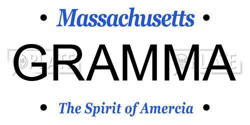 GRAMMA Massachusetts License Plate