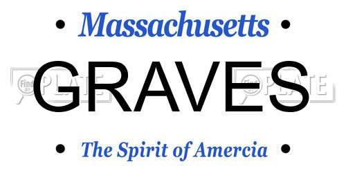 GRAVES Massachusetts License Plate