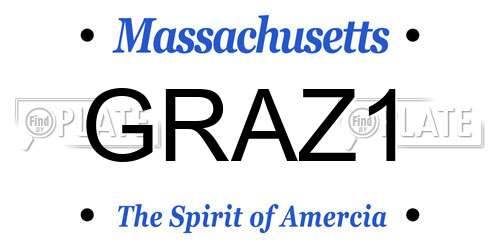 GRAZ1 Massachusetts License Plate