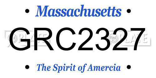 GRC2327 Massachusetts License Plate