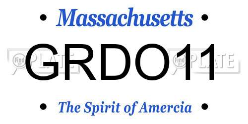 GRDO11 Massachusetts License Plate