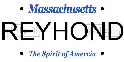GREYHONDA Massachusetts License Plate