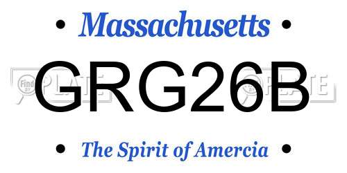 GRG26B Massachusetts License Plate