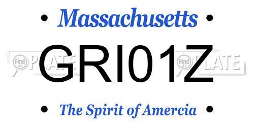 GRI01Z Massachusetts License Plate