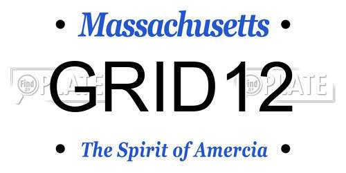 GRID12 Massachusetts License Plate