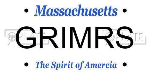 GRIMRS Massachusetts License Plate