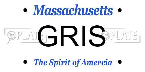 GRIS Massachusetts License Plate