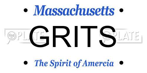 GRITS Massachusetts License Plate
