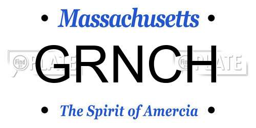 GRNCH Massachusetts License Plate