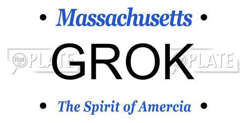 GROK Massachusetts License Plate