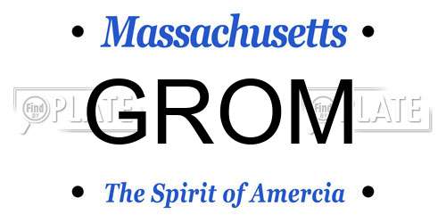 GROM Massachusetts License Plate
