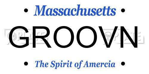 GROOVN Massachusetts License Plate
