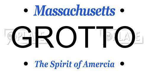 GROTTO Massachusetts License Plate