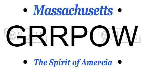 GRRPOW Massachusetts License Plate