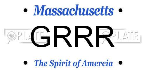 GRRR Massachusetts License Plate