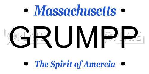 GRUMPP Massachusetts License Plate