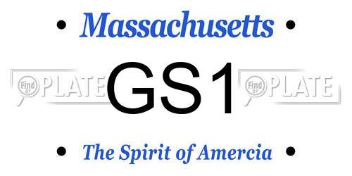 GS1 Massachusetts License Plate
