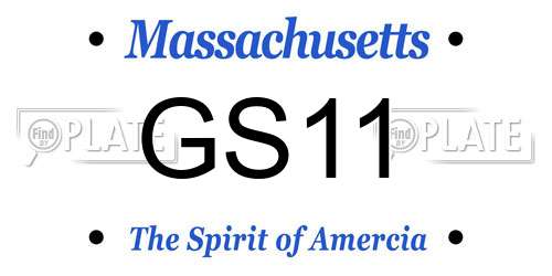 GS11 Massachusetts License Plate