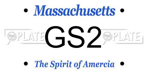 GS2 Massachusetts License Plate