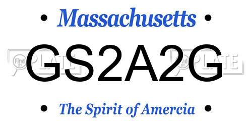 GS2A2G Massachusetts License Plate