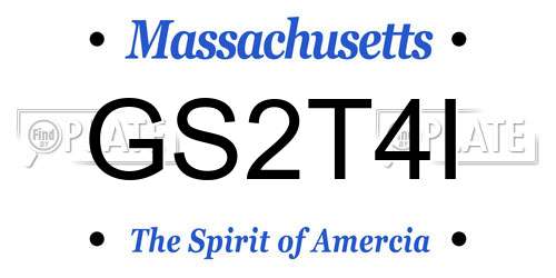 GS2T4I Massachusetts License Plate