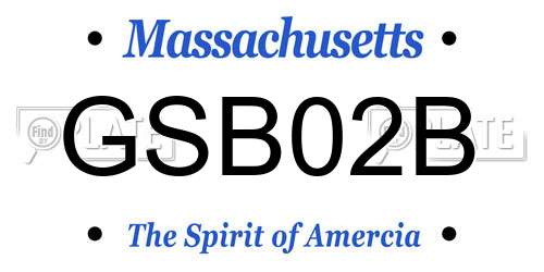 GSB02B Massachusetts License Plate