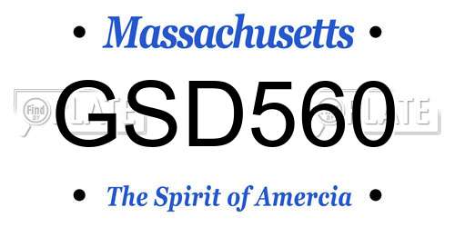 GSD560 Massachusetts License Plate