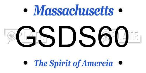 GSDS60 Massachusetts License Plate