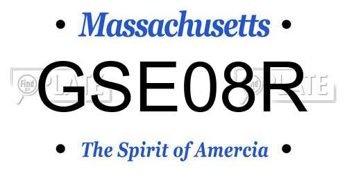 GSE08R Massachusetts License Plate